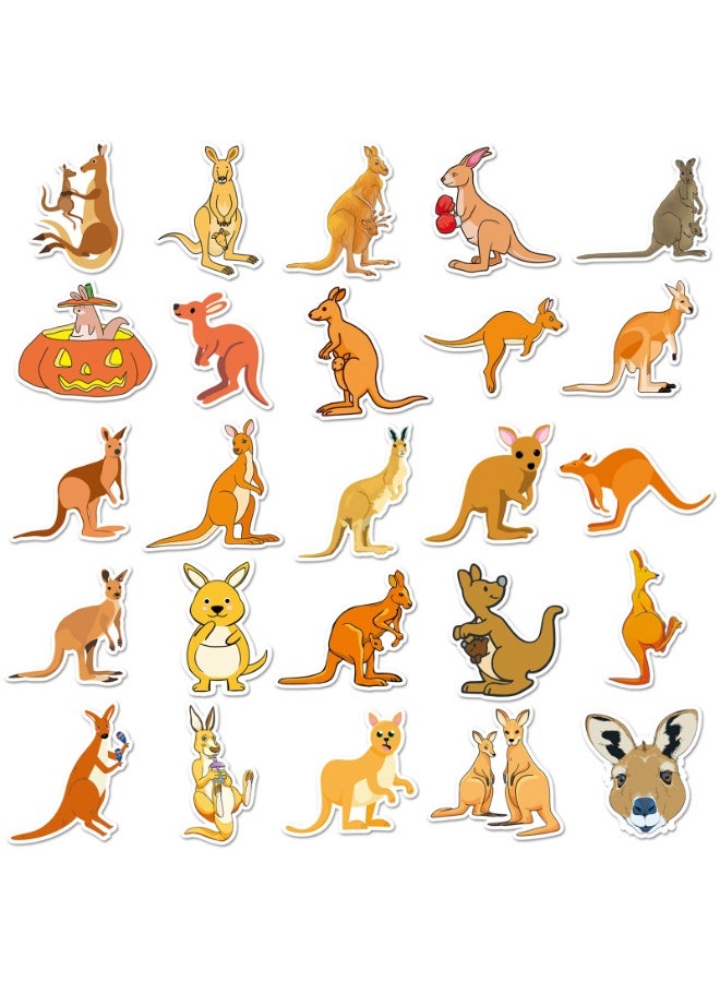 قوس قزح أورينبو 50 عبوة من ملصقات الكنغر لزجاجات المياه واللاب توب والهواتف والكمبيوتر والجيتار ولوح التزلج من أستراليا، ملصقات فينيل مقاومة للماء، ملصقات جمالية عصرية للأطفال والمراهقين والفتيات والبالغين - Image 3