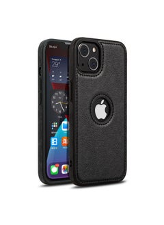 Mikki iPhone 15 Pro Max Case, Vegan Leather Protective Case for iPhone 15 Pro Max 6.7", Luxury, Elegant and Beautiful Design Cover, Non-Slip Vintage Looking Perfect Stitching Leather Case (Black)  - Image 1