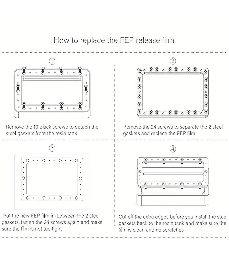 5 قطع من فيلم تحرير FEP 260x200x0.15mm لطابعات LCD ثلاثية الأبعاد مقاس 10.1 بوصة SLA - Image 5