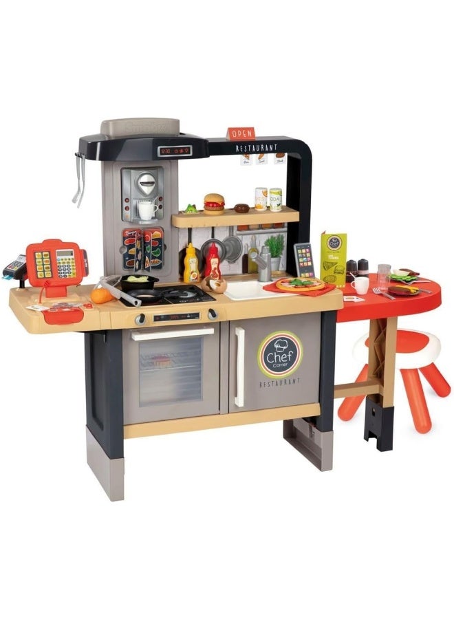 Smoby Kitchen Restaurant Evolutive 2 Play Spaces More Than 70 Accessories From 3 Years Old Made In France 312307 - Image 1