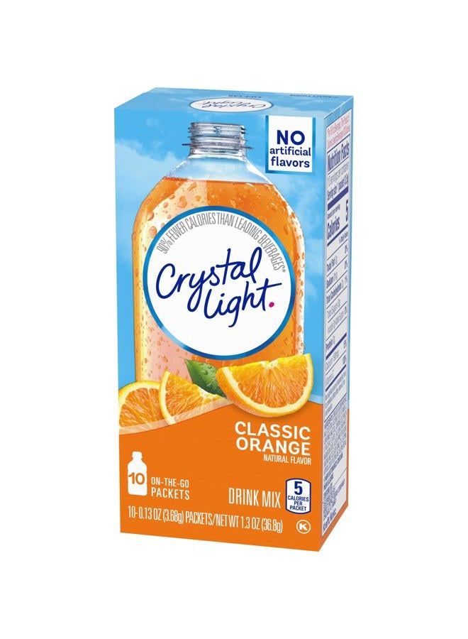 Crystal Light On The Go Sunrise Classic Orange Drink Mix, 10 ct, 2 pk - Image 3