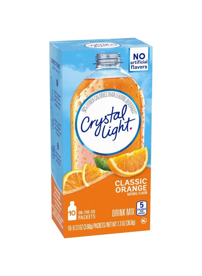 Crystal Light On The Go Sunrise Classic Orange Drink Mix, 10 ct, 2 pk - Image 2
