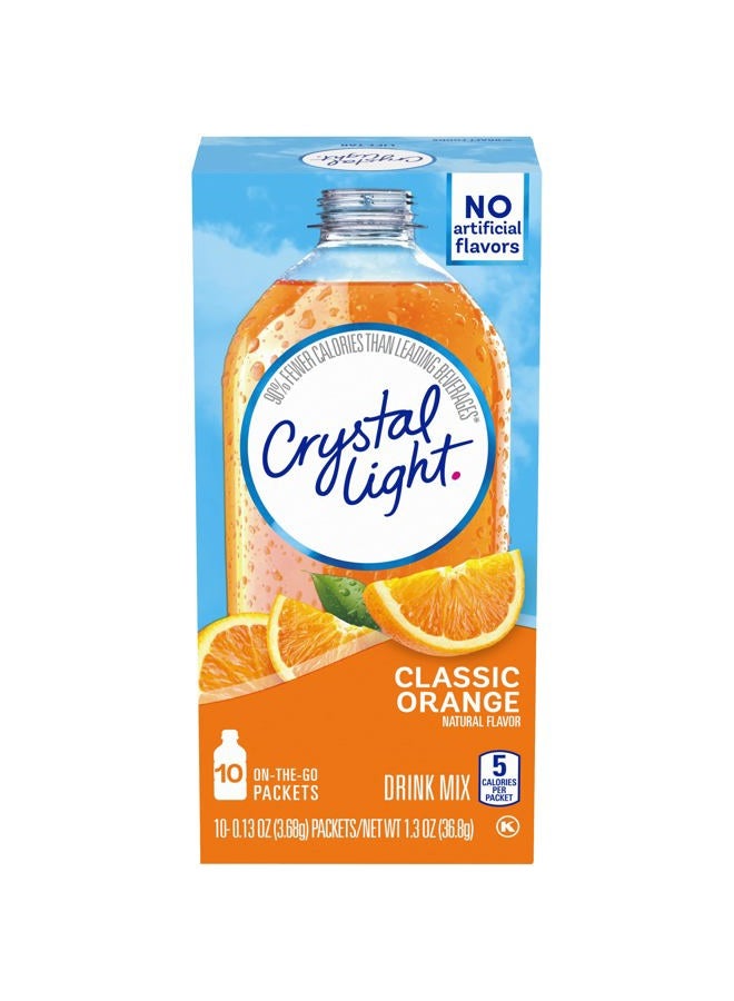 Crystal Light On The Go Sunrise Classic Orange Drink Mix, 10 ct, 2 pk - Image 1
