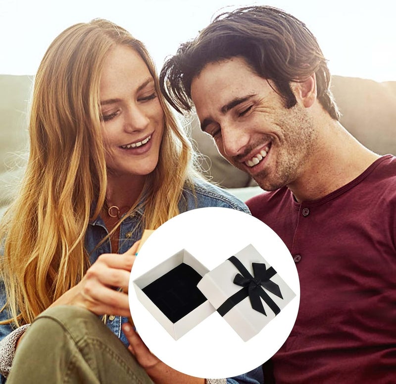 Jewelry Gift Boxes 2-Pack 3"X3"X1.4" White/Black - Universal Fit For Fine Jewelry, Elegant Presentation Jewelry Presentation Boxes For Wedding, Anniversary Gifting And Small Businesses - Image 5