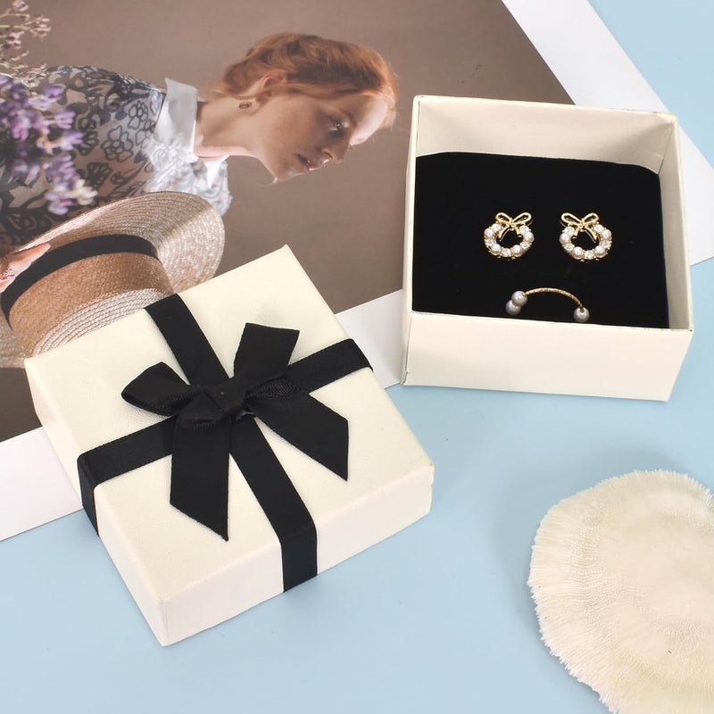 Jewelry Gift Boxes 2-Pack 3"X3"X1.4" White/Black - Universal Fit For Fine Jewelry, Elegant Presentation Jewelry Presentation Boxes For Wedding, Anniversary Gifting And Small Businesses - Image 3