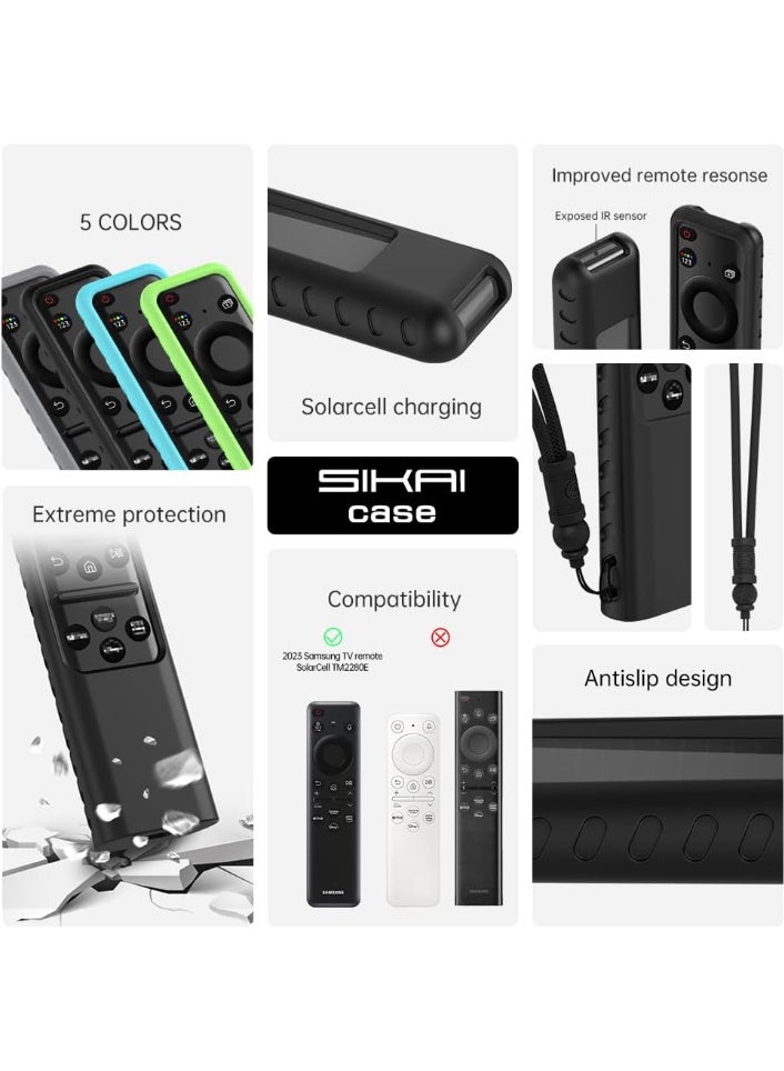 SIKAI CASE for Samsung Silicone Remote Cover Compatible with Samsung 2023,2024 TM2360E BN59 01432A TM2361E BN59 01455A Samsung Smart TV Remote Shockproof Dustproof Anit Lost with Lanyard - Image 4