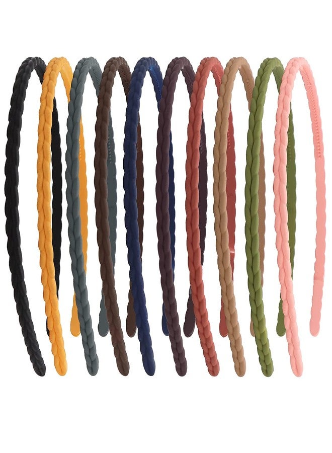 BAKEFY� New Women Frosted Solid Color Headband Hairband Head Hoop Girl Hair Accessories 12 BRAID MATTE - Image 4