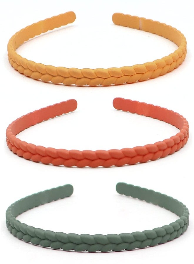 BAKEFY� New Women Frosted Solid Color Headband Hairband Head Hoop Girl Hair Accessories 12 BRAID MATTE - Image 3