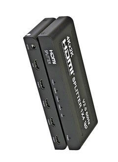 Generic 4K HDMI Splitter 1 in 4 Out Simultaneously HDMI Splitter 4 Monitors Mirror HDMI Splitter 1 in 4 Out Supports 4K UHD HDCP1.4 3D 1080P Full HD Compatible with X-Box HDTV Projectors  - Image 1