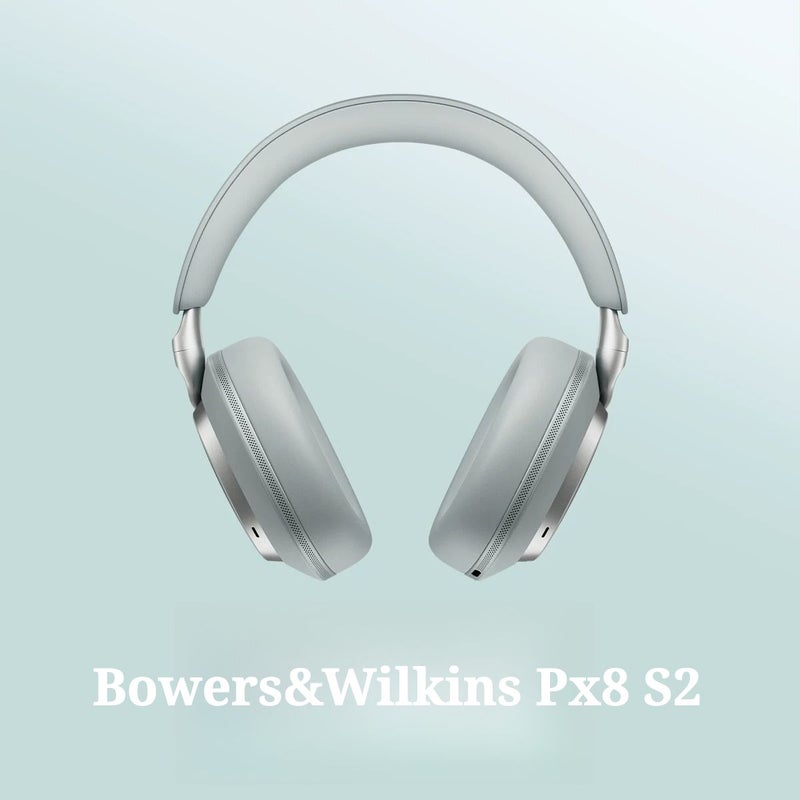 b w Bowers & Wilkins Px8 S2 Over-Ear Noise Cancelling Wireless Bluetooth Headphones, Dark Blue - Image 1