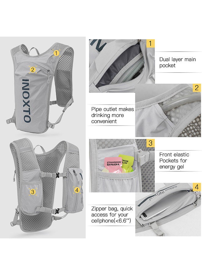 Generic 5L Outdoor Running Backpack Bicycle Backpack Sports Vest Ultralight Riding Bag Women Men Breathable Jogging Sport Backpack For Camping Hiking Cycling Sport Bag  - Image 2
