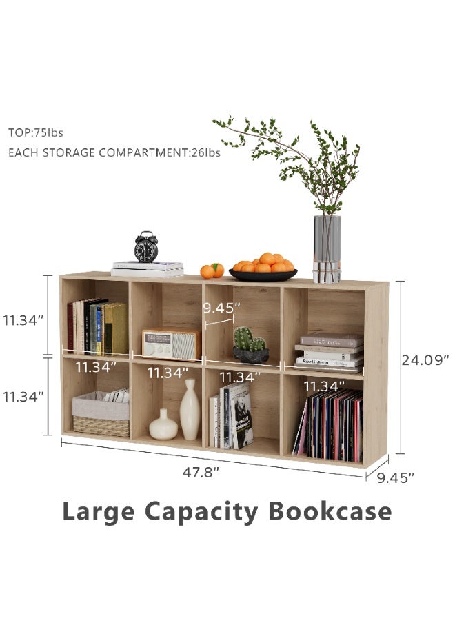 DOOHWAN 11in Cube Storage Organizer with Closed Back - Wooden Bookshelf Display Cubes for Home, Office, Closet Cabinet Organizer Shelf - Image 2