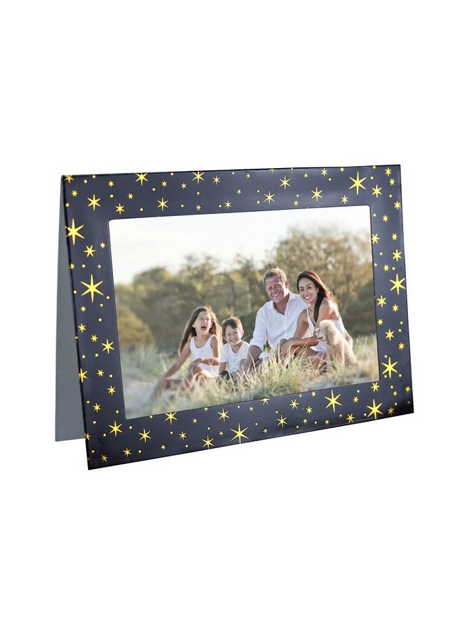 Iconikal Photo Frame Greeting Announcement Invitation Cards With Envelopes, Black And Gold, 16-Count  - Image 1