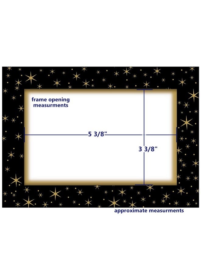 Iconikal Photo Frame Greeting Announcement Invitation Cards With Envelopes, Black And Gold, 16-Count  - Image 5