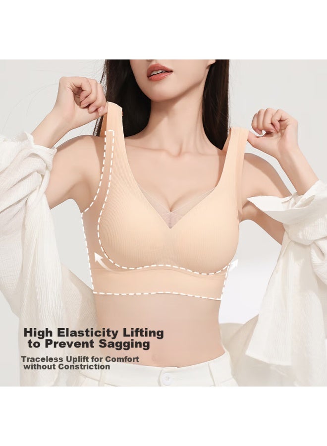 Ordifen Ordifen Seamless Push-up Bra For Women Plus Size, Lift And Support, Anti-sagging, Side Breast Control, Adjust Big Bust, Make Chest Look Smaller, Bra  - Image 5