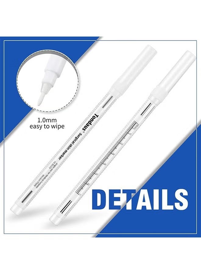 Tondaus 2 Sets Surgical Skin Markers and Precision Rulers for Eyebrow, Lip, and Skin Marking - Image 3