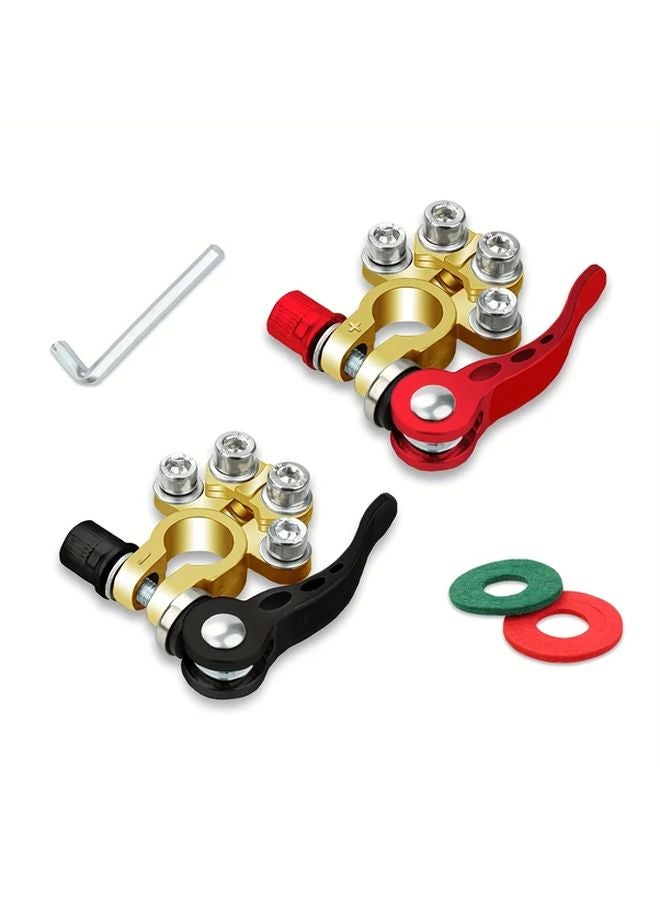 3 قطع موصلات طرف البطارية مع صمام أندرسون وملازم التحرير السريع رباعية الاتجاهات - Image 3