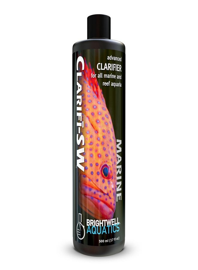 Brightwell Aquatics Clarifī-SW Marine Water Clarifier for Saltwater Aquariums Enhances Water Clarity by Removing Cloudiness with Protein Skimming and Mechanical Filtration Compatibility, 500 ml - Image 1