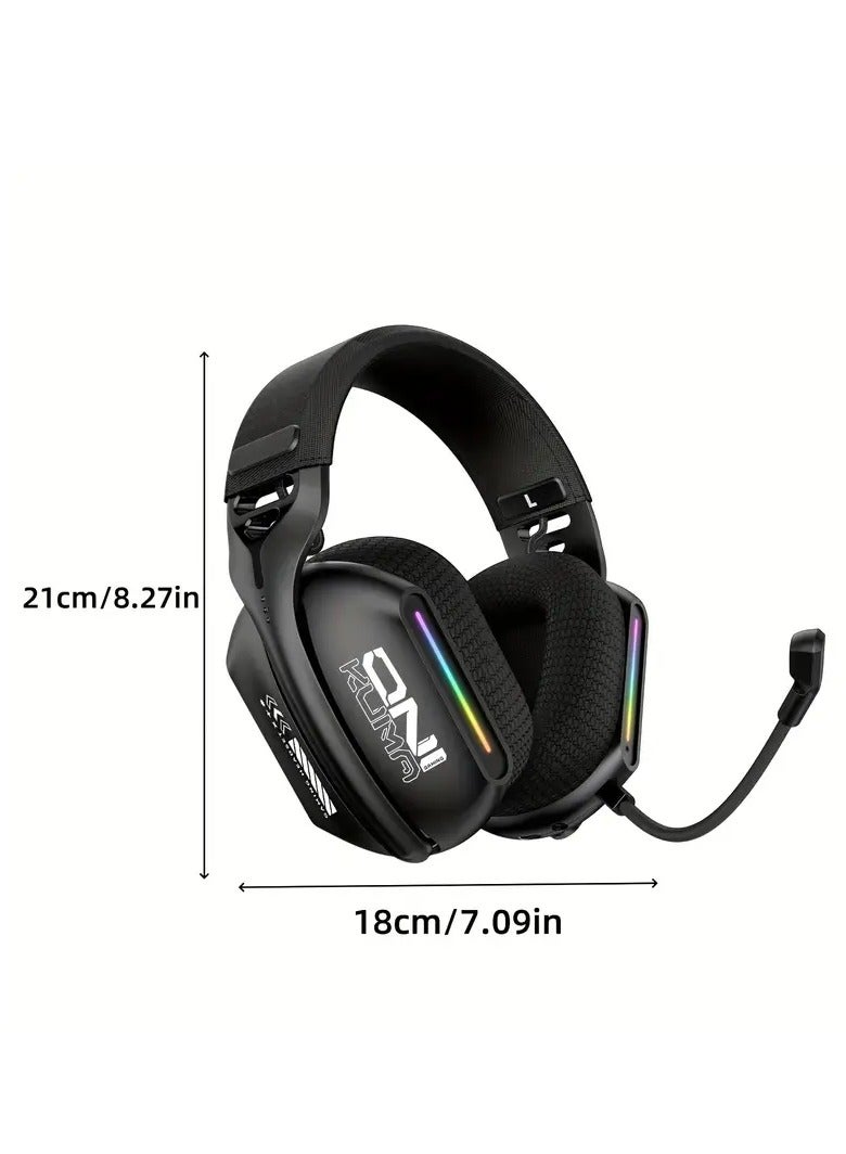 onikuma ONIKUMA 2.4G Tri-Mode Wireless Headset for PS5, PS4/FPS Gamer, PC, 2.4GHz Wireless Gaming Headset with Microphone, Wireless 5.3 Gaming Headset, Stereo Audio  - Image 3