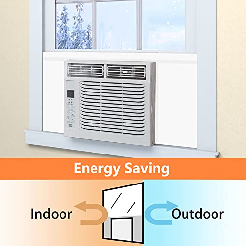 GCGOODS Window Air Conditioner Insulated Foam Panels, Winter Surround Insulation Side Panel with Top Seal Strip for Window AC Unit Indoor, White - Image 5