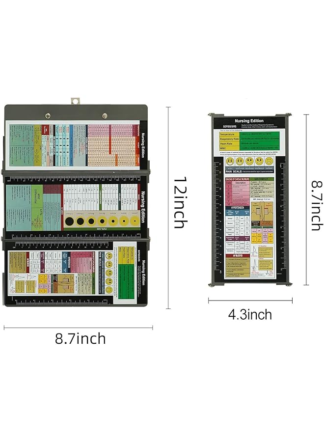 إيروريكس لوحة قصاصات تمريض قابلة للطي، لوحة قصاصات طبية من الألومنيوم قابلة للطي مكونة من 3 طبقات، لوحة قصاصات ممرضة للطلاب والممرضات والأطباء، لوحة قصاصات صغيرة، مجلد قصاصات، لوحة قصاصات بلاستيكية قابلة للطي - Image 4