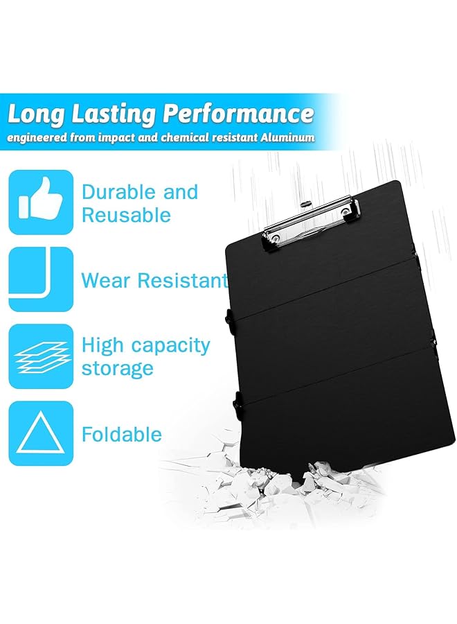 إيروريكس لوحة قصاصات تمريض قابلة للطي، لوحة قصاصات طبية من الألومنيوم قابلة للطي مكونة من 3 طبقات، لوحة قصاصات ممرضة للطلاب والممرضات والأطباء، لوحة قصاصات صغيرة، مجلد قصاصات، لوحة قصاصات بلاستيكية قابلة للطي - Image 2