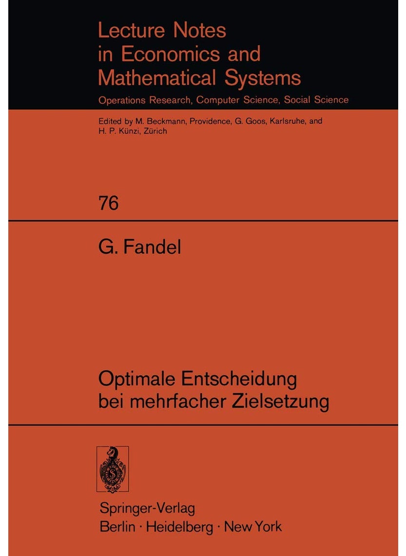 Optimale Entscheidung bei mehrfacher Zielsetzung 