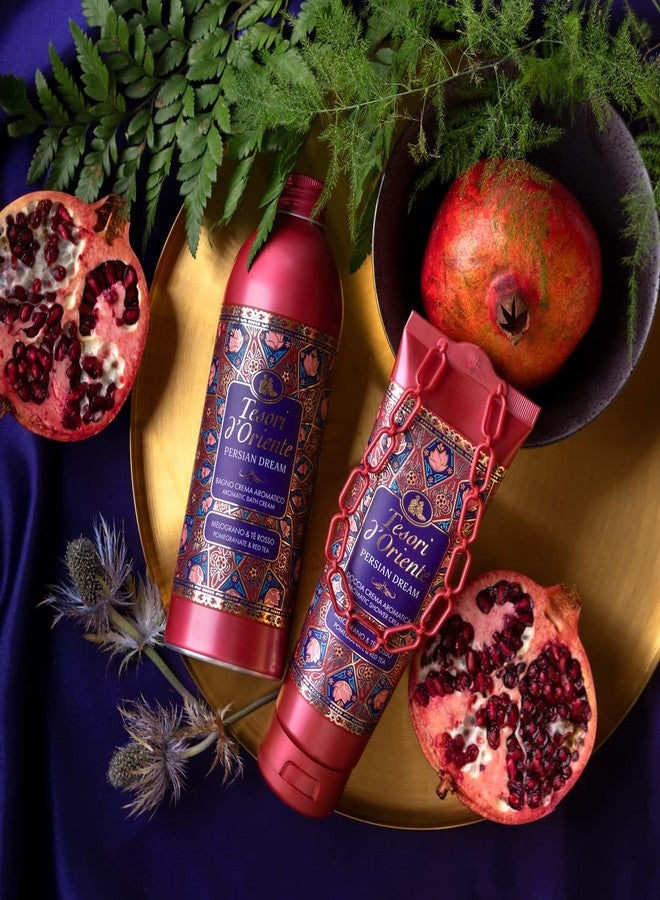 Tesori d'Oriente Persian Dream Bath Cream with Pomegranate, Red Tea 500ml 16.90fl oz - Image 5
