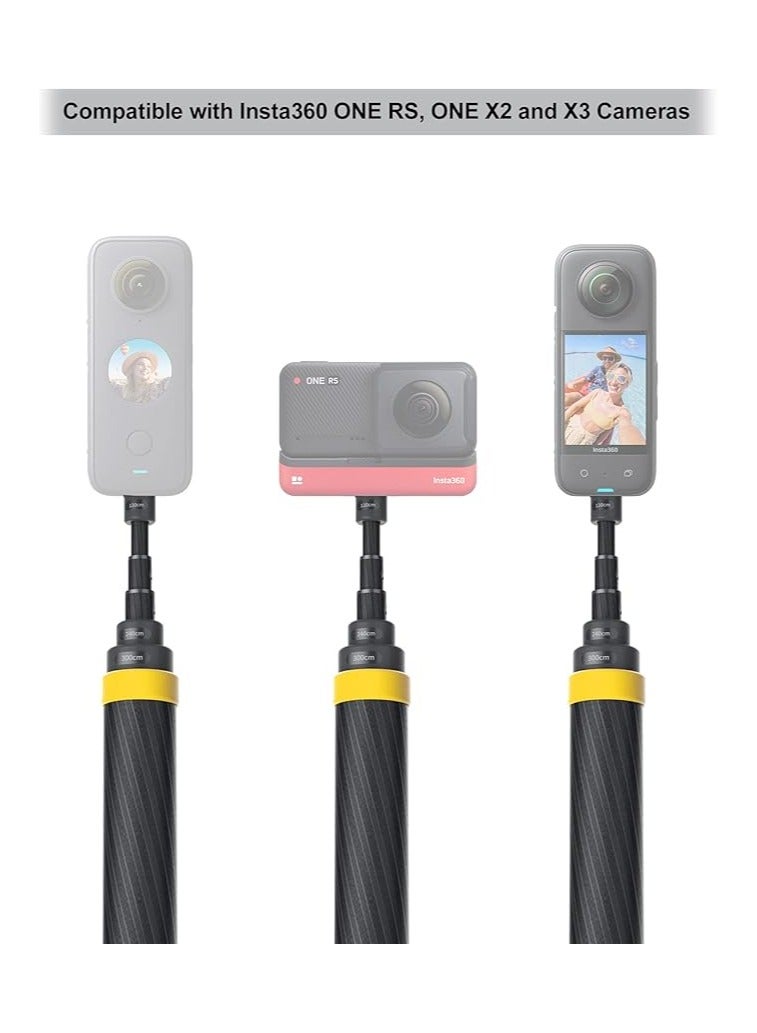 3m 9.8ft Extended Edition Selfie Stick for X5, X4, X3, ONE RS, ONE X2, ONE R, ONE X, ONE Action Camera - Image 2