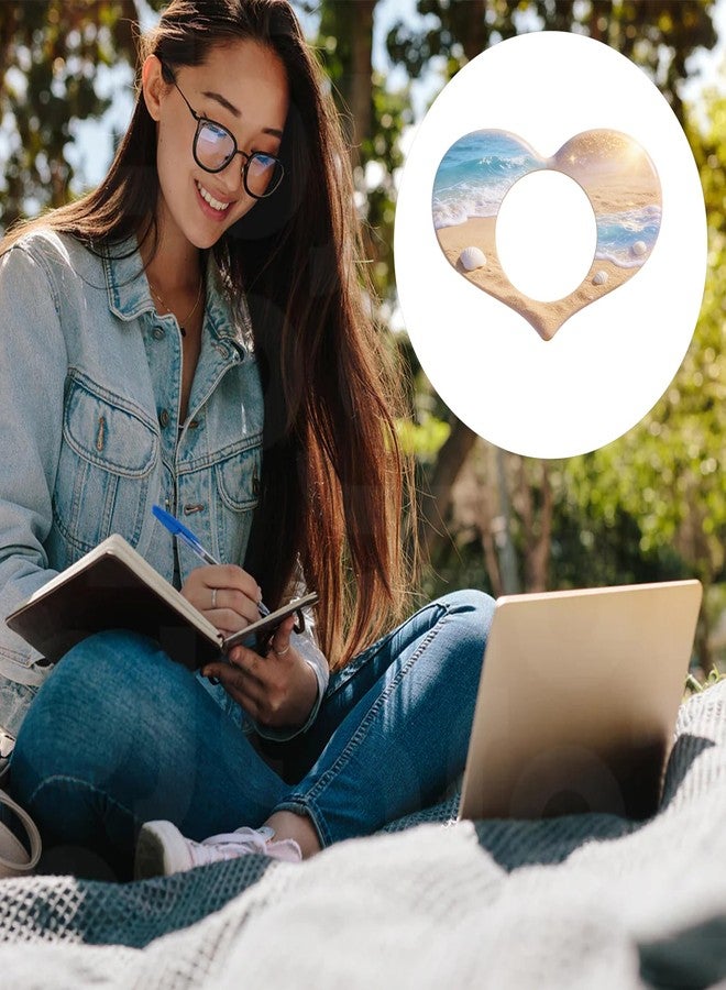 VAIIEYO حامل صفحات كتاب على شكل قلب، حامل صفحات كتاب للإبهام، ملحق للقراءة، حوامل صفحات كتب أكريليك ناعمة وخفيفة الوزن للطلاب والمعلمين ومحبي الكتب والأدباء وعشاق القراءة، هدية مثالية (للشاطئ) - Image 4