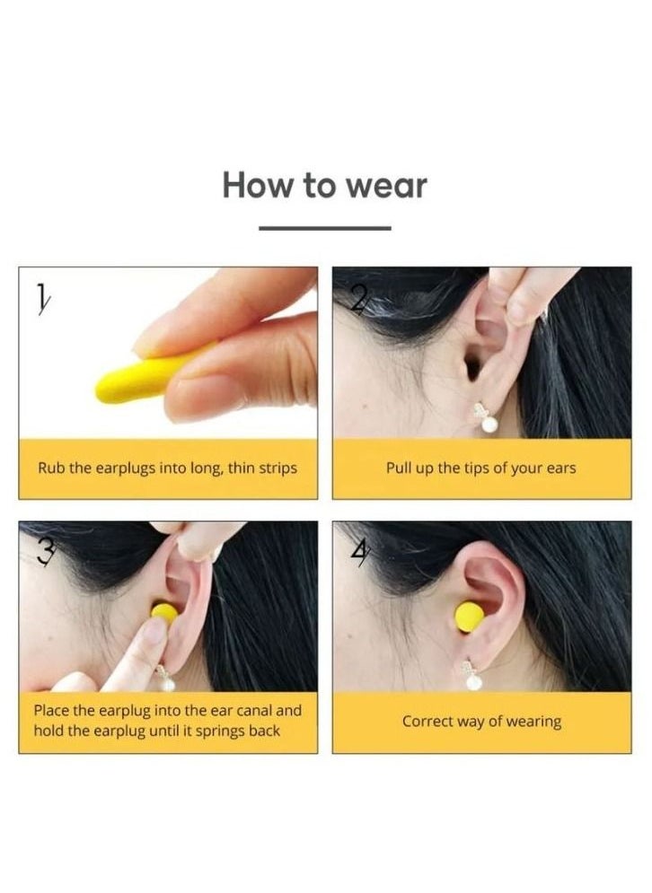 Generic - 2 Pairs of Earplugs, 4 Pieces Noise-Canceling Earplugs, Ultra-Soft Foam, Reusable, Noise-Blocking and Travel Earplugs, Soundproof Earplugs, Swimming Earplugs, Earplugs, Earplugs for Children, Swimming Earplugs for Children. - Image 1