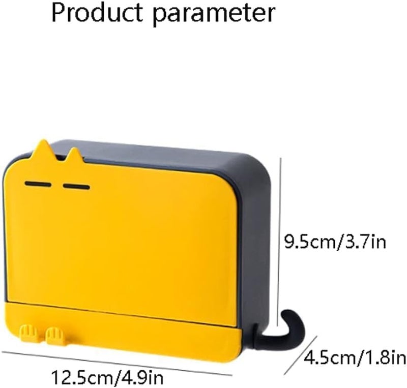Cyrox Cyrox Drain Soap Holder Plastic Soap Box Holder Tray with Lid, Wall Mounted Flip-Top Soap Box with Water Drain Tray (1Pcs)  - Image 4