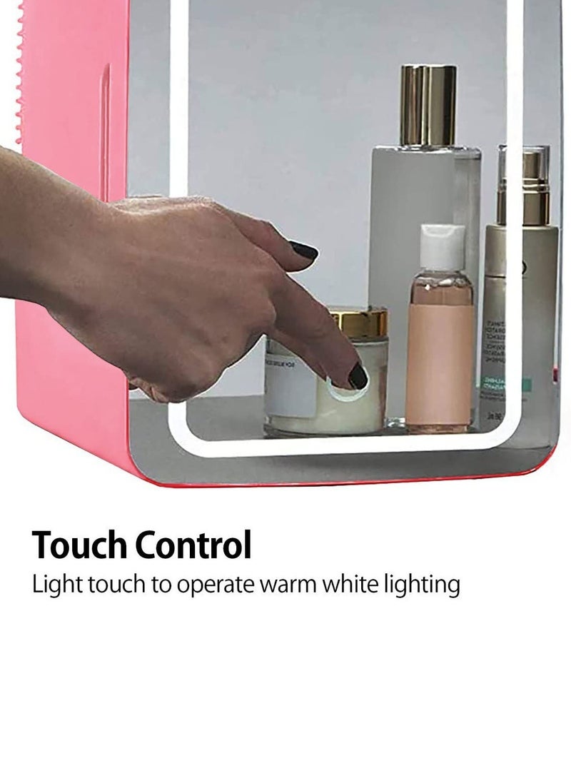 Bonita Mini Makeup Fridge Portable Cosmetic Refrigerator Glass Panel And LED Lighting Cooler Warmer Freezer Used For Beauty Skin Care In Home Car - Image 5