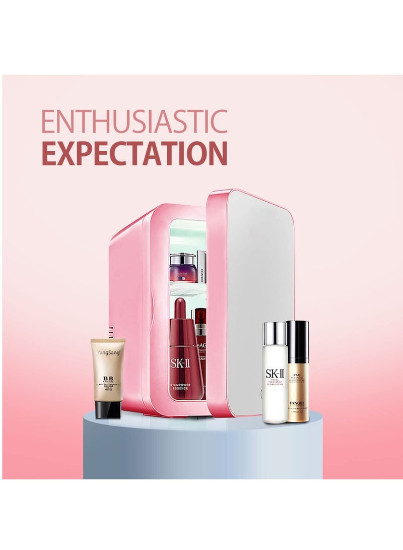 Bonita Mini Makeup Fridge Portable Cosmetic Refrigerator Glass Panel And LED Lighting Cooler Warmer Freezer Used For Beauty Skin Care In Home Car - Image 2