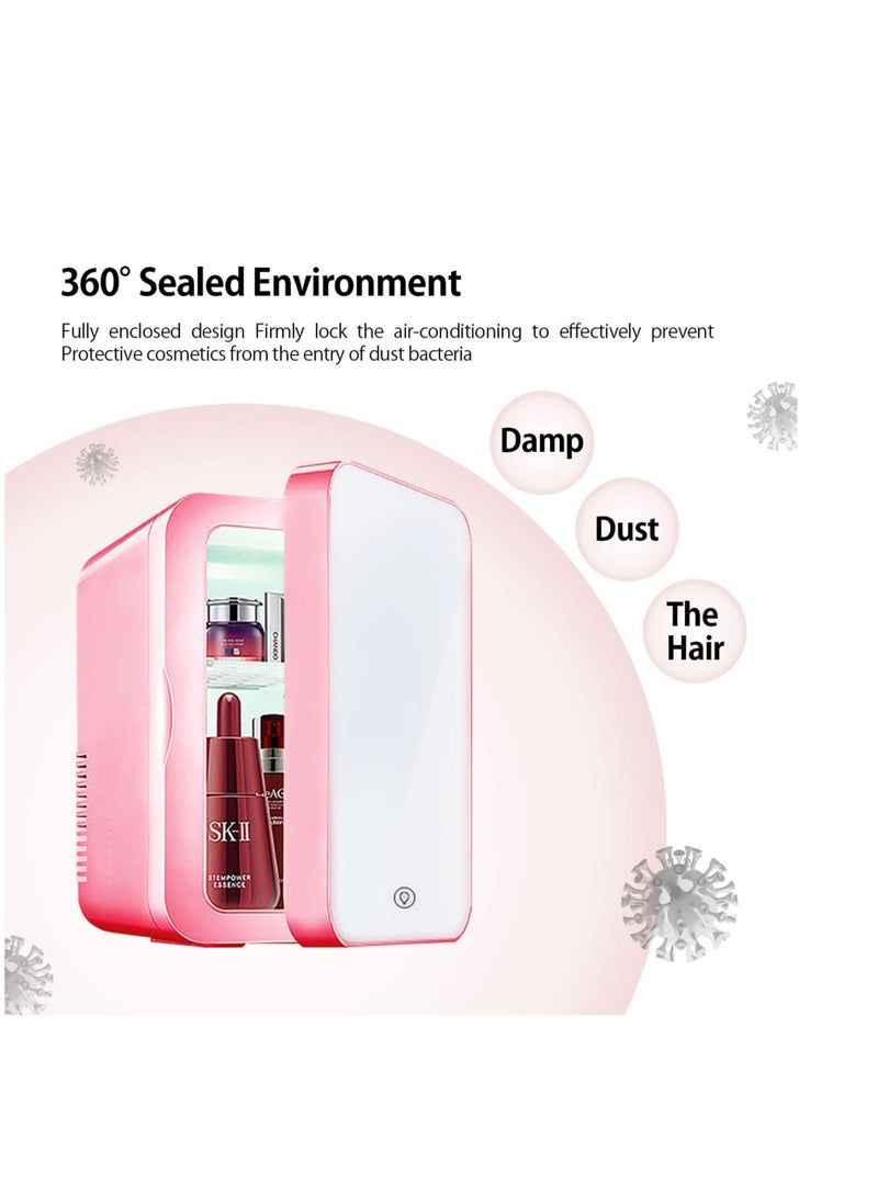 Bonita Mini Makeup Fridge Portable Cosmetic Refrigerator Glass Panel And LED Lighting Cooler Warmer Freezer Used For Beauty Skin Care In Home Car - Image 3