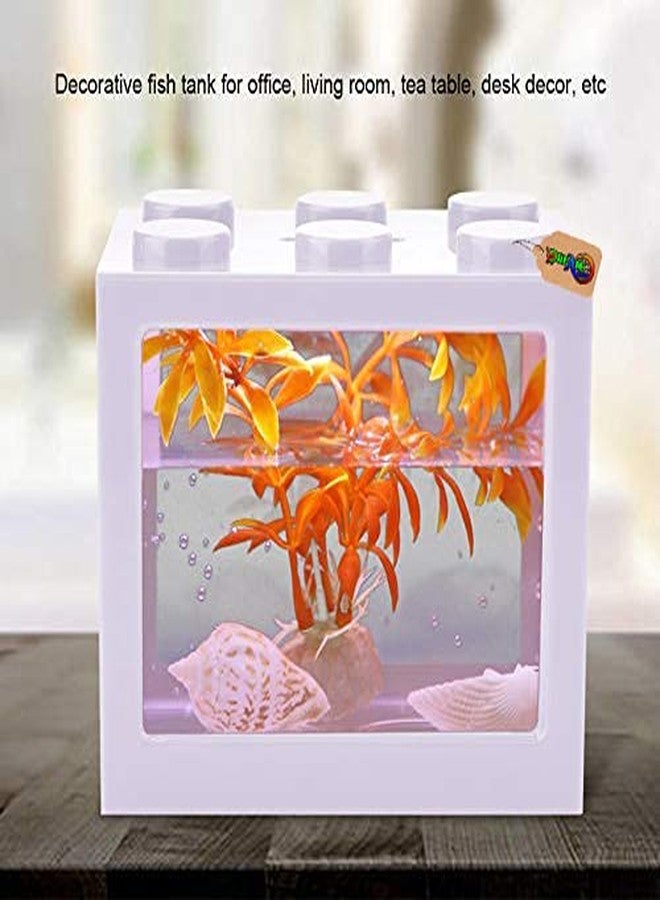 DreamAuro Mini Betta Small Fish Tank Aquarium Lego Block (12cm X 7.5 cm x 10.5 cm) (Pack of 1) - Image 2