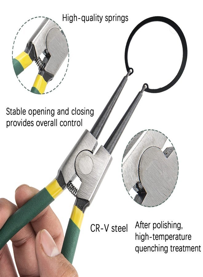 Serplex® 4Pcs Snap Ring Pliers Set with Storage Case 7 Inch Straight Tip Circlip Pliers & Bent Tip Circlip Pliers for Installing and Removing Circlips Reliable Retaining Ring Removal Tool Kit - Image 5