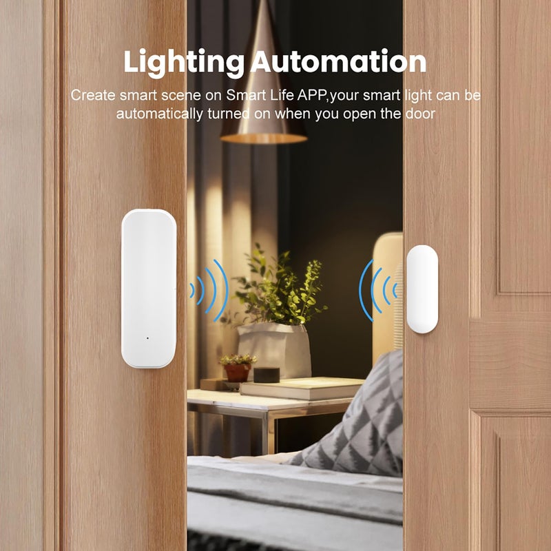 Gaoducash Smart WiFi Door Sensor: Wireless Window Sensor with App Notification Alert, Tuya Door Open Contact Sensor for Home Security, No Hub Required, Compatible with Alexa Google Assistant - Image 4
