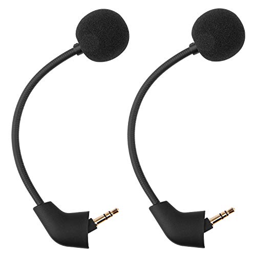 Smays Replacement Microphone for Hyper X Cloud II, Cloud X, Cloud Core, Cloud Pro, and Kingston HyperX Cloud Silver Gaming Headsets - 3.5mm Boom Mic, 2-Pack - Image 1