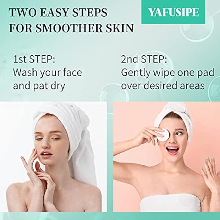 YAFUSIPE Glycolic Acid Toner Pads 35% AHA Facial Resurfacing Exfoliate Salicylic Acid Exfoliating Face Wipes Chemical Peel Exfoliant Peeling Glycolic Peel Pad for Wrinkles Acne Blemish 50 Pads - Image 4