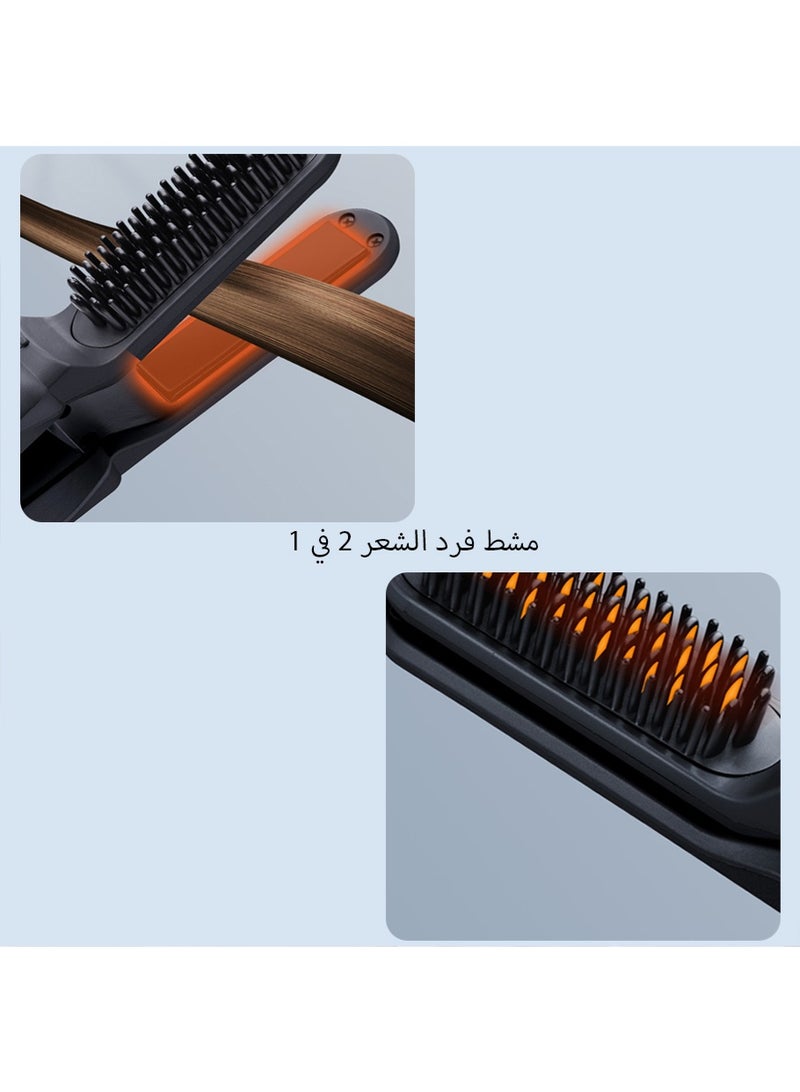 فرشاة تمليس الشعر، فرشاة تمليس الشعر مع خاصية مقاومة الحروق خلال السيراميك PTC، مملس سيراميك محمول مع 3 درجات حرارة قابلة للتعديل - Image 4