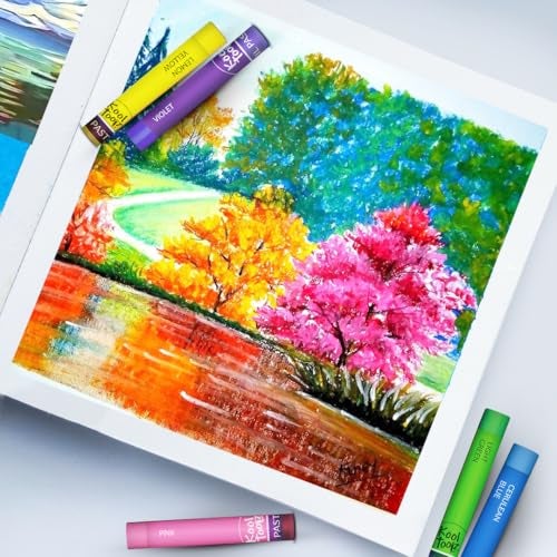 Kores Kool Toolz Oil Pastels – 50 Shades | Vibrant Wax Crayons | Non-Toxic, Safe & Smooth | Drawing, Coloring & Art Kit for Kids | Ideal for School Projects | Free Scraping Tool Included - Image 2