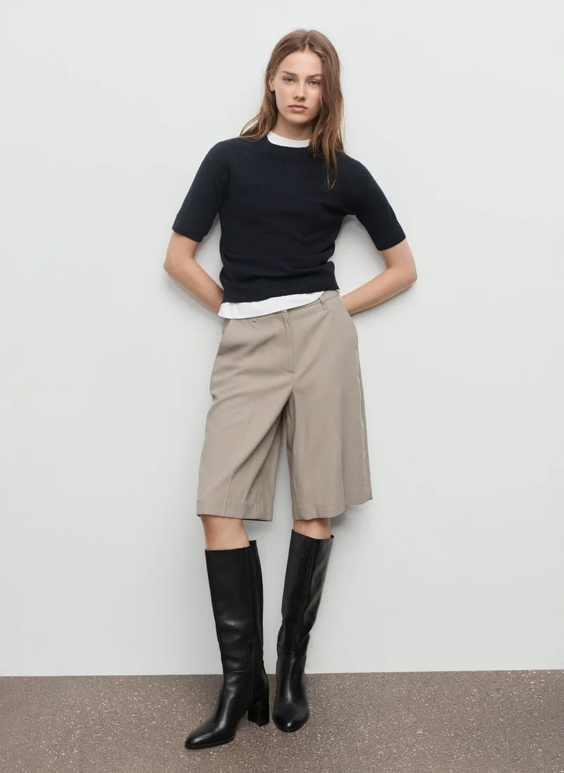 Mango  Short-sleeved wool-blend sweater for Women | Best Price UAE