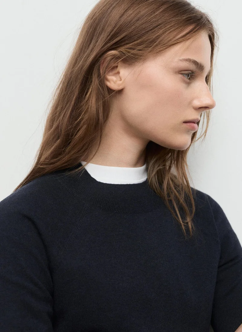 Mango  Short-sleeved wool-blend sweater for Women | Best Price UAE