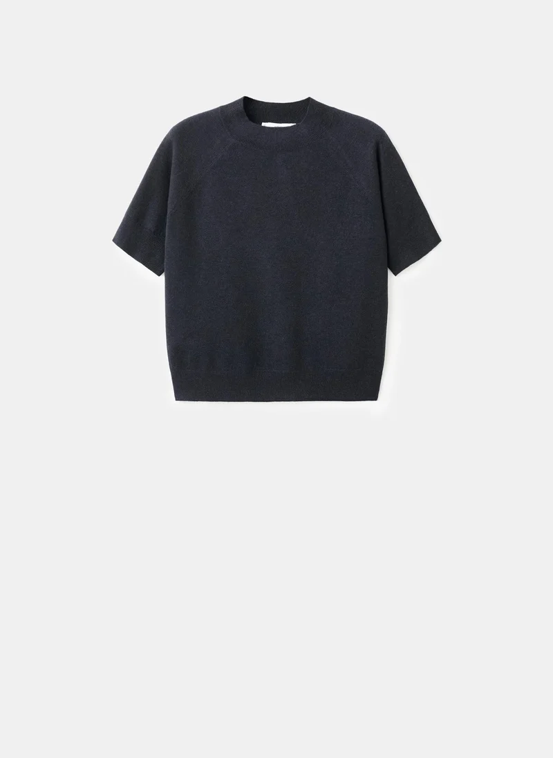 Mango  Short-sleeved wool-blend sweater for Women | Best Price UAE