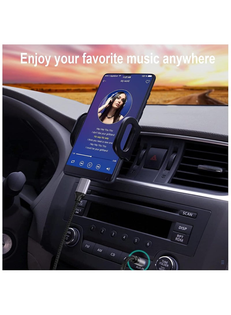 سلك توصيل USB C إلى سماعة الرأس 3.5 مم للسيارة، محول كبل الصوت من نوع C إلى مقبس AUX 3.5 مم متوافق مع Samsung Galaxy S24 S23 S22 S21 Note 20، Pixel 4 5 XL بطول 1 متر. - Image 2