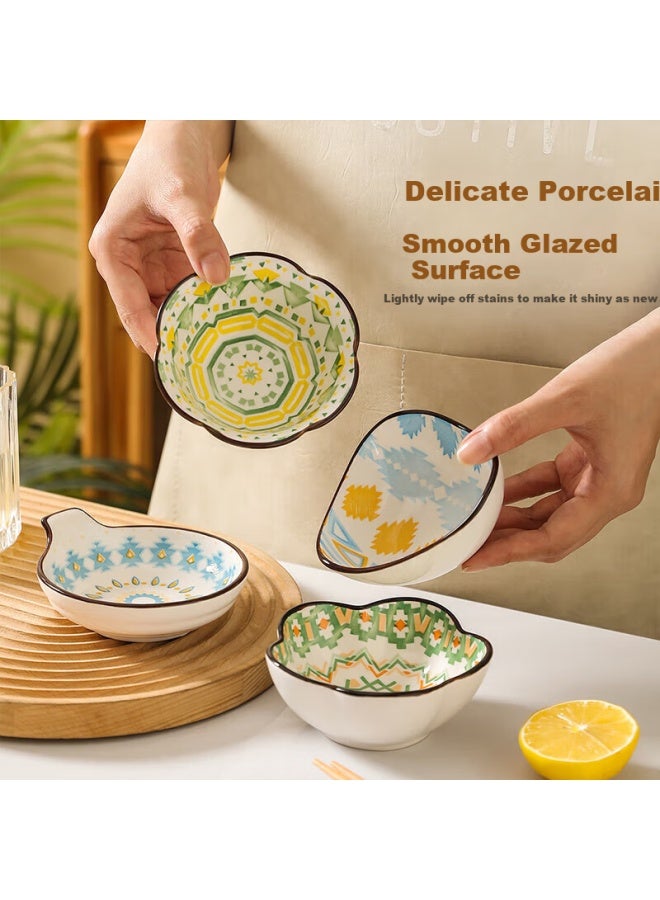MAX COOK Maxcook Seasoning Dish Set, Set Of 4 Ceramic Condiment Dishes, Style Home Tableware Mctc1481 - Image 4