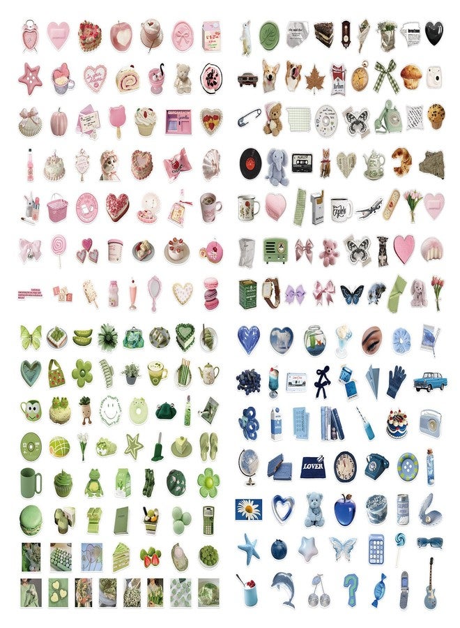 BOMICHI 440 Pcs Vintage Aesthetic Stickers for Scrapbooks Laptop Water Bottles Skateboard Notebooks Phone Kindle, Cute Vinyl Stickers for Kids Teens Adults Girls - Image 5