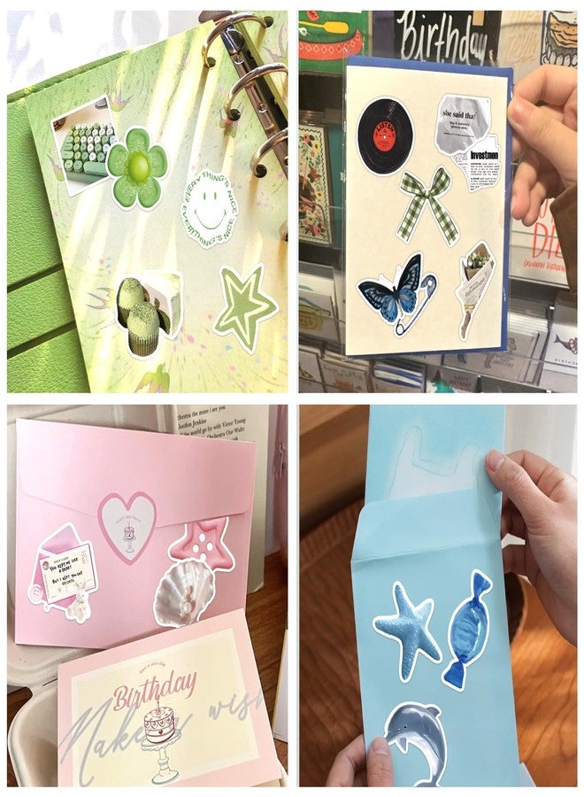 BOMICHI 440 Pcs Vintage Aesthetic Stickers for Scrapbooks Laptop Water Bottles Skateboard Notebooks Phone Kindle, Cute Vinyl Stickers for Kids Teens Adults Girls - Image 3