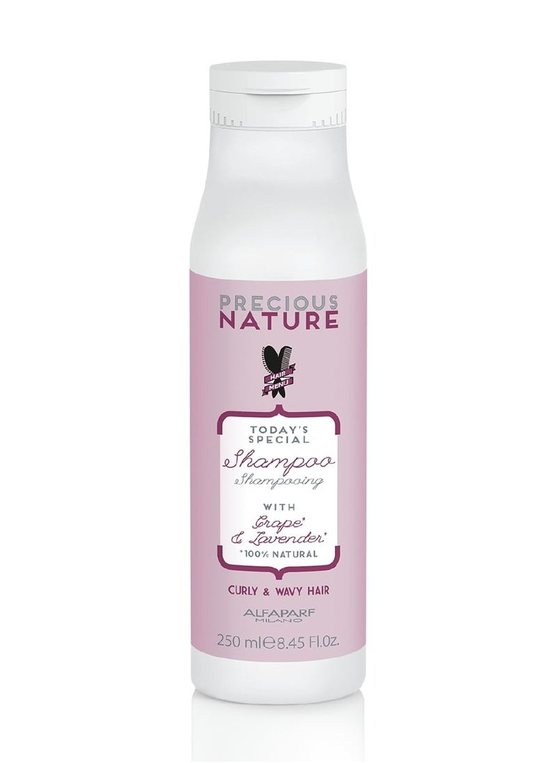 Precious Nature - Precious Nature sulfate-free shampoo with grape and lavender for curly & wavy  hair 250ml - Image 1